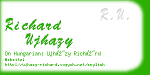 richard ujhazy business card